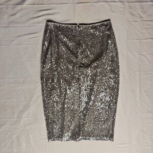 Halogen Silver Sequins Skirt